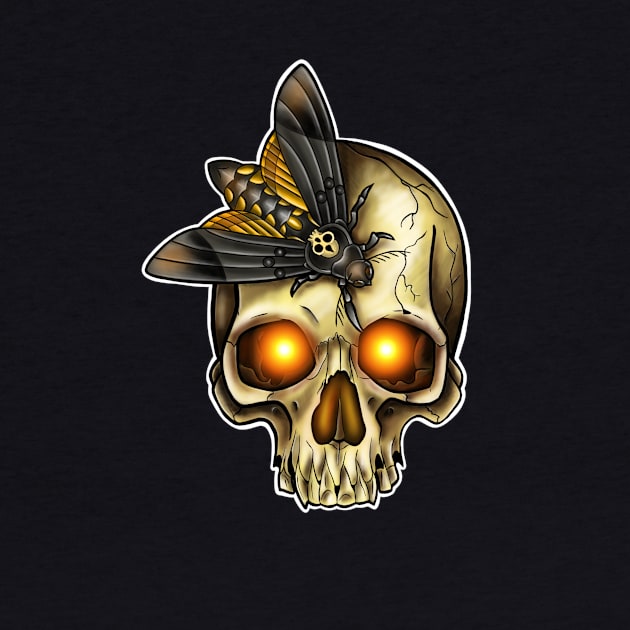 Skull & Butterfly by NorneFireCat